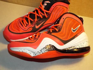 Nike Air 5 V Lil Penny 628570-601 Atomic Red Black White Splatter Men’s Size 9 - Picture 1 of 15