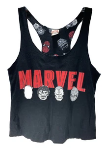 Camiseta sin mangas muscular Marvel para hombre talla L negra Capitán América Spiderman Hulk Ironman - Imagen 1 de 9
