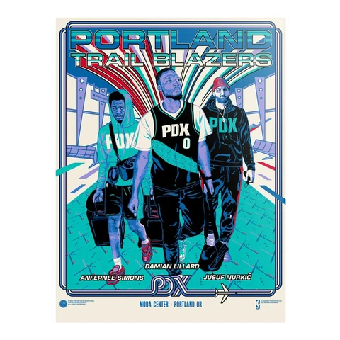 Phenom Gallery Portland Trailblazers PDX City Edition 18" x 24" Serigraph Cover