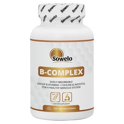 Vitamin B-Complex – Tab – 11 Vitamins – Energy, Nervous System Support – Sowelo - Image 1 of 4