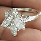 Mothers Day Gift Cubic Zirconia Solitaire Wedding Ring Size O 925 Silver H50