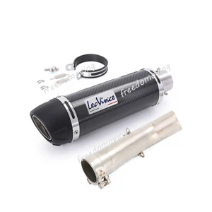 For BMW C650 Sport 2016-2020 Exhaust Mid Pipe Slip On Carbon Muffler DB Killer - Picture 1 of 8