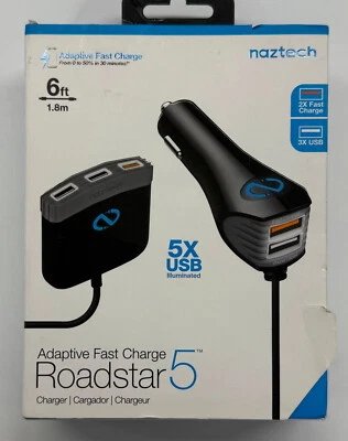 naztech "Roadstar5" Adaptive Fast Charge 2X Fast Charge/3X USB - Image 1 of 4