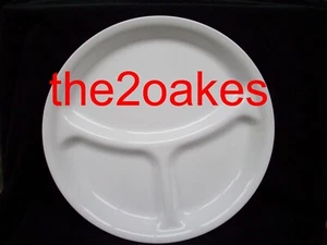 4 Corelle WINTER FROST WHITE 8-1/2" DIVIDED GRILL Lunch Plates NEW Salad - Picture 1 of 1