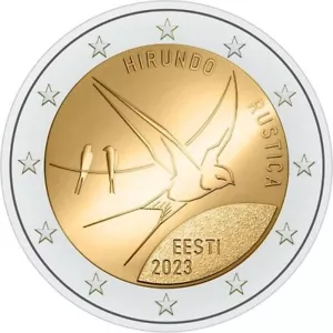 Estonia 2 Euro 2023 La rondine del fienile - Foto 1 di 2