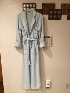 "Bata de baño larga acuática de colección para mujer cinturón de terciopelo Hollywood Glam 48""Cx55"" talla L MED - Imagen 1 de 16
