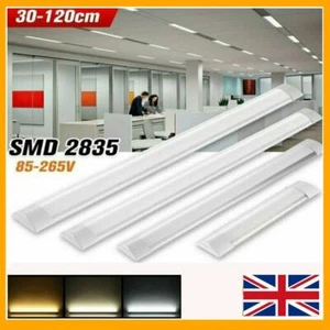 LED Batten Tube Light 40/30/20/10W Linear Slimline Panel Ceiling Light Wall Lamp - Picture 1 of 16