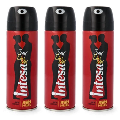 intesa unisex Ambra d'Arabia deodorante corpo spray 3x 125 ml profumo deodorante