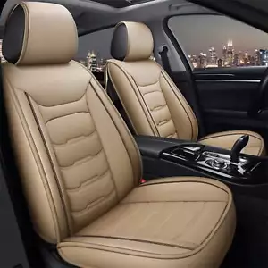 JZH7-1/2Pcs Universal Front Car Seat Cover PU Leather Set Cushion Protector - Picture 1 of 7