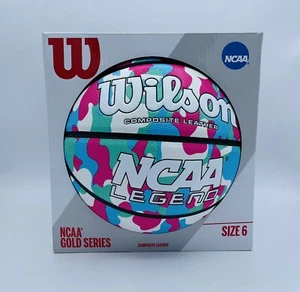 Wilson Composite Leather NCAA Legend Gold Series Basketball Pink Blau Grün... - Bild 1 von 8