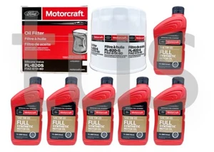 Genuine Motorcraft Oil Change kit 2000 Ford E450 5.4L Full Synthetic SAE5W20 - Picture 1 of 2
