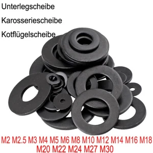Karosseriescheiben Unterlegscheiben Beilagscheiben Kotflügelsch M2M3M4M5M6M8-M30 - Picture 1 of 8
