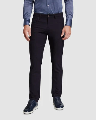 $425 Pantalones Canali Para Hombre Azul Lana Frente Plano Pierna Recta Talla IT 52/US 36 Foto 1 de 4