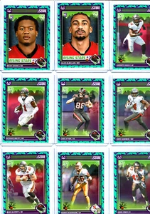 2024 Score A Treat Tampa Bay Buccaneers Team Set 9 Base Cards Green Bats Border - Picture 1 of 2