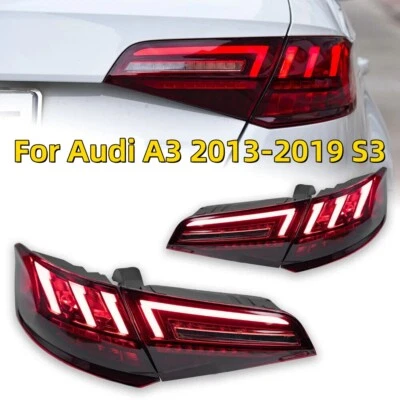 Luz trasera LED DRL señal dinámica reversa para Audi A3 2013-2019 S3 Sportback Foto 1 de 4