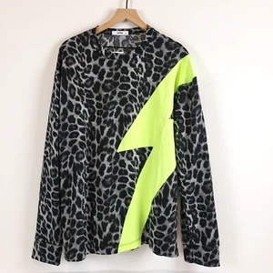 NEW! EPTM Streetwear SIZE XL Long Sleeve Black Leopard Print Yellow Strike Shirt - Picture 1 of 9