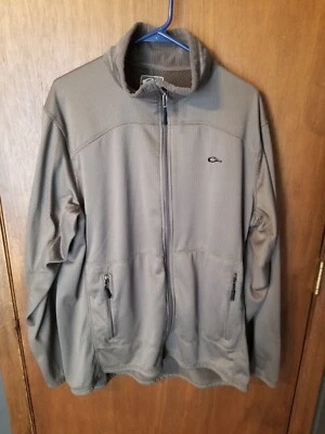 Drake Waterfowl Full Zip Jacket Lightweight Layering Tan Hunting XL - Image 1 of 4