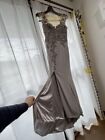 Sherri Hill Homecoming/party Dress Silver Beaded Dress Size 4 Sleeveless Used