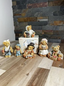 Cherished Teddies "A Christmas Carol" Scrooge Cratchit Tiny Ted-Bear (juego de 6) - Imagen 1 de 6