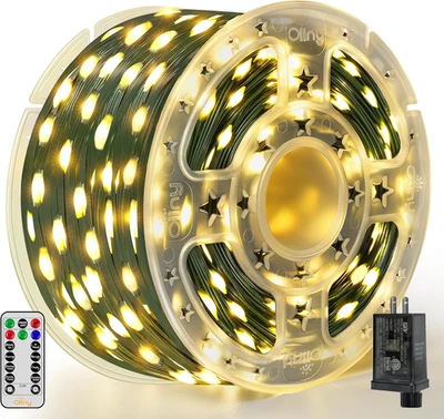 Christmas Lights 1000 LED 330 FT, IP67 Waterproof Plug in Christmas Tree Lights - Image 1 of 4