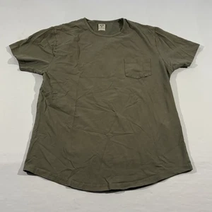 WYR Wear Mens Short Sleeve T-Shirt Green Cotton Stretch Tee Pocket Crew Sz M - Picture 1 of 7