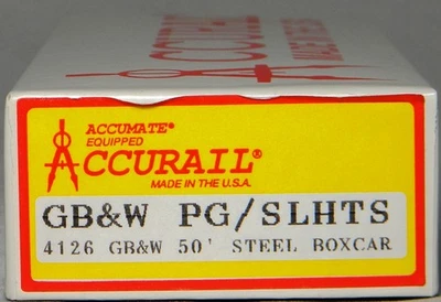 HO Accurail #4126 50' Steel Boxcar Green Bay & Western #4126 Built Up - Image 1 of 4