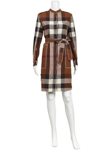 BURBERRY Check Cotton Shirt Dress AU 4 - Used Good Condition - Picture 1 of 1