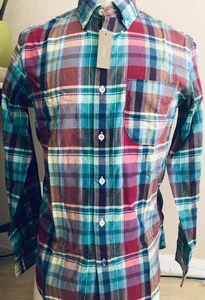 J. Camisa Crew Hombre Ajustada Algodón Colorido Verde Rojo Azul L G7044  - Imagen 1 de 3