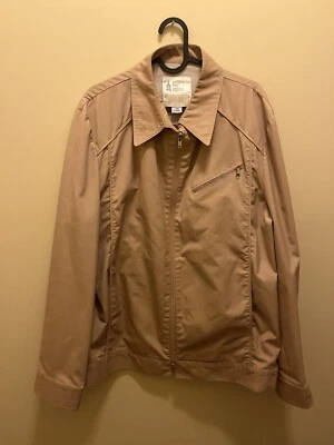 Vintage London Fog Men’s 44 Long Tan Zip-up Jacket Long Sleeve - Image 1 of 3