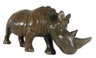 impressive African Hand carved Verdite Stone Rhinoceros / Rhino 15.5"