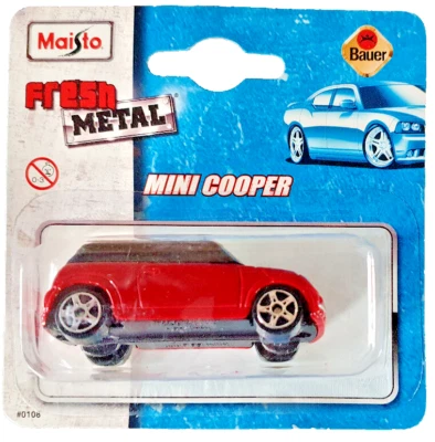 MINI COOPER rot mit weißem Dach MaiSto - Fahrzeug Pkw Flitzer Modellauto - Bild 1 von 3