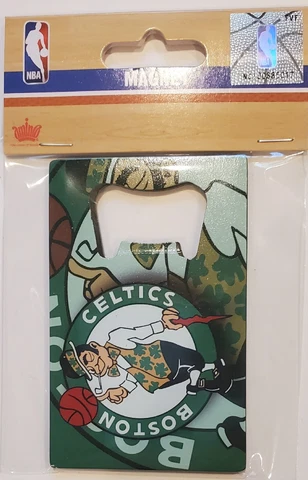 NBA - BOSTON CELTICS OFFICIAL TEAM BOTTLE OPENER AND MAGNET Cover