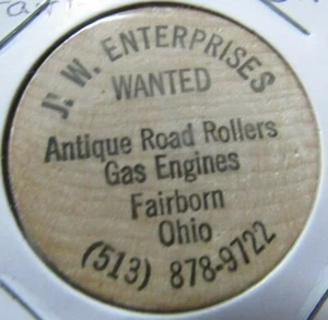 Vintage J.W. Enterprises Fairborn, OH Holznickel - Token Ohio - Bild 1 von 2