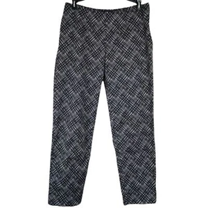 Piazza Sempione Honia Black Plaid Skinny Pants Womens 42 US Size 6 - Picture 1 of 7