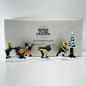 Department 56 The Heritage Village Collection Woodsmen Elves No 5630-8 Vintage - Picture 1 of 9