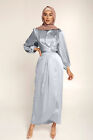 Dubai Abaya Muslim Women Maxi Dress Islamic  Stain Gown Kaftan Robe Caftan