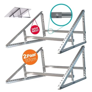 2 Sets SAVOLAR Solarmodul Halterung Balkonkraftwerk bis 117cm (46 Zoll) - Bild 1 von 7