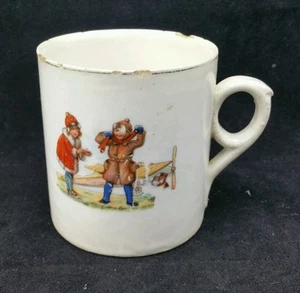 Bonzo The Dog George Studdy Transfer Printed Mug With Pilot & Early Monoplane - Foto 1 di 3