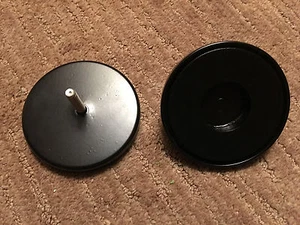 (4) 120# 3 1/4 ZOLL SCHWARZ POLYBESCHICHTETER LICHTLEISTENMAGNET mit SS BOLZEN CODE 3 BUNDESRAD - Bild 1 von 6