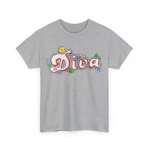 Camiseta para mujer DIVA camiseta gráfica diosa manga corta inspiradora top  - Imagen 1 de 28