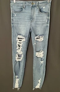 American Eagle Ne(x)t Level Stretch Distressed Skinny Jeans 6 - Picture 1 of 6