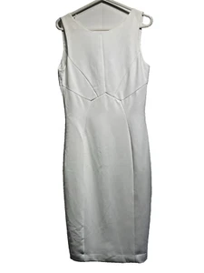 Vestido ajustado marfil sin mangas Reino Unido 14 H&M - Imagen 1 de 12