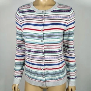 Talbots Women’s Size Medium Petite MP Nylon/Lambswool Button Front Cardigan - Picture 1 of 7