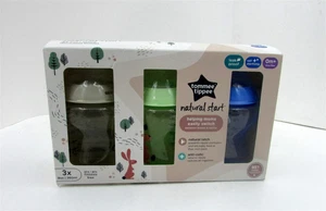 Tommee Tippee Natural Start Baby Bottles Different Colors Leak Proof Set Of 3 - Picture 1 of 2