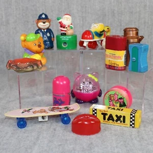 VINTAGE NOVELTY Pencil Sharpener 1980s Various Mixed 15x Plastic Rubber Lot 5 - Afbeelding 1 van 24