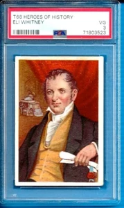 1911 T68 Heroes & Men of History - Eli Whitney (ME) Psa 3 (nice card) - Bild 1 von 2