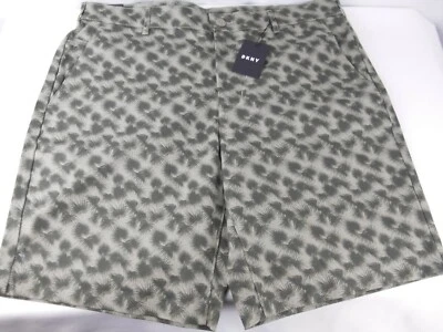 DKNY Mens Shorts 38W Modern Flat Front 9" Inseam, Light & Forest Green 38 W NWT - Image 1 of 4