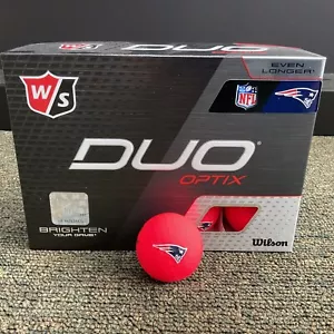 Wilson Staff Duo Optix Palline da golf rosse NFL - New England Patriots - scatola 12 pezzi - Foto 1 di 3