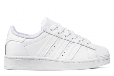 ADIDAS SUPERSTAR C scarpe bambino bambina sportive sneakers pelle run casual - Immagine 1 di 4