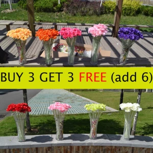 Artificial Fake Silk Gerbera Flower Bouquet Colourful Daisy Home Garden Decor - Picture 1 of 24